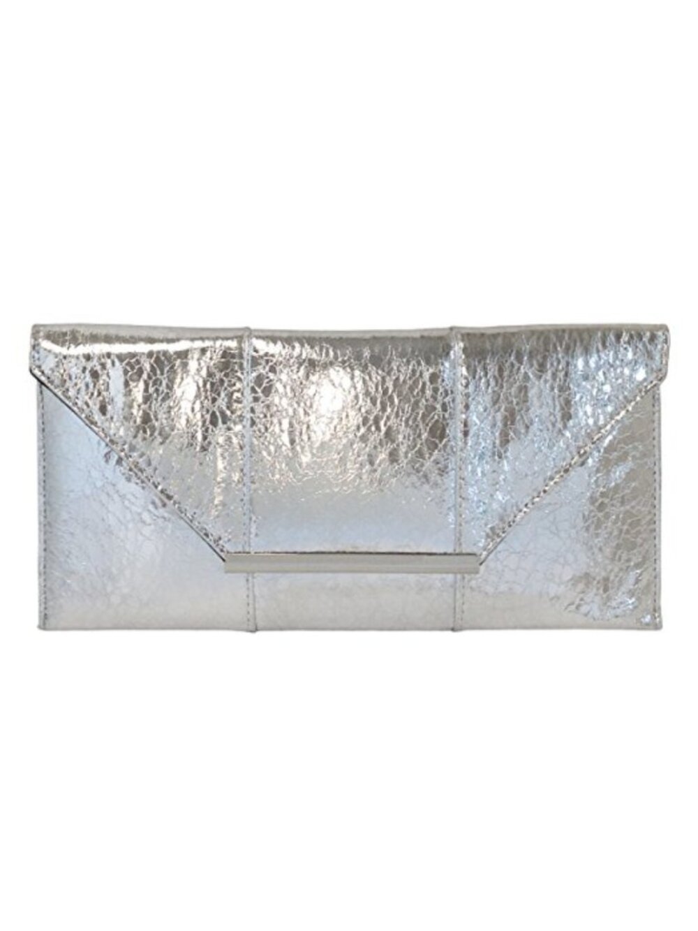 Metallic Material Clutch Purse Detachable Chain Crossbody Evening Bag